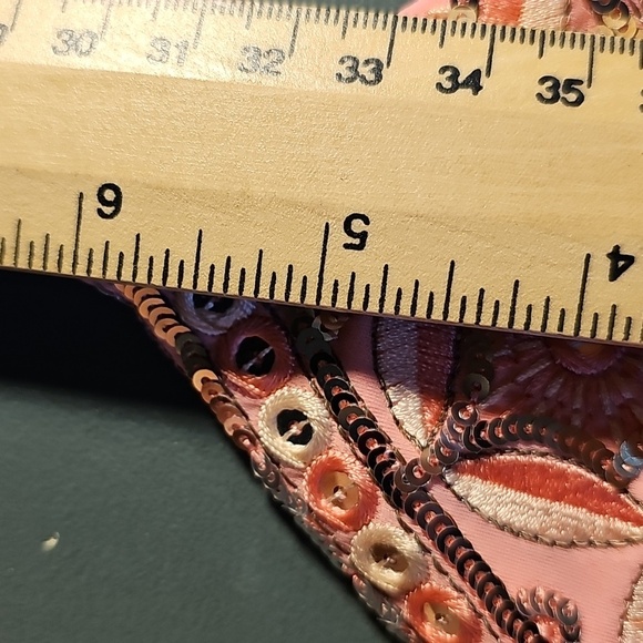 Embellished Pink Triangle Bikini Top. By Victoria Secrets S/m. - Picture 6 of 7